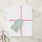 Lelie van de vallei met varens | Bleke groene doua Cadeaulabel (Met Touw)