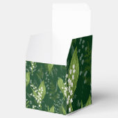 Lelie van de vallei met varens | Dark Green Bedankdoosjes (Geopend)