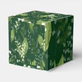 Lelie van de vallei met varens | Dark Green Bedankdoosjes (Achterkant)