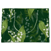 Lelie van de vallei met varens | Dark Green Groot Cadeauzakje (Voorkant)