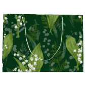 Lelie van de vallei met varens | Dark Green Groot Cadeauzakje (Achterkant)