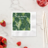 Lelie van de vallei met varens | Dark Green Servet (Insitu)