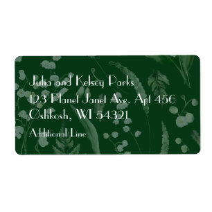 Lelie van de vallei met varens DK Green Custom Etiket
