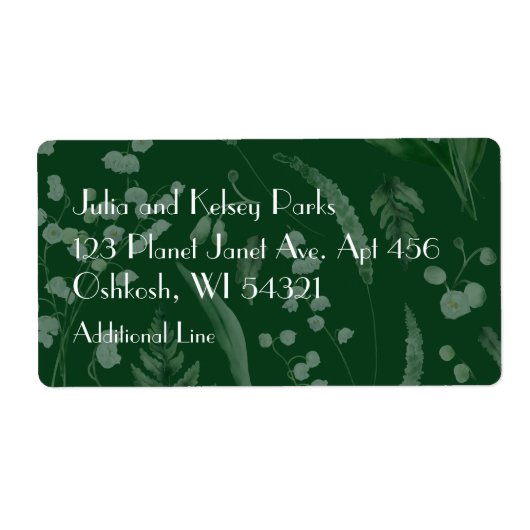 Lelie van de vallei met varens | DK Green Custom Etiket (Voorkant)