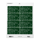 Lelie van de vallei met varens | DK Green Custom Etiket (Full Sheet)
