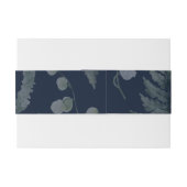 Lelie van de vallei met varens | Donker Blauw Uitnodigingen Wikkel (Achterkant Voorbeeld)