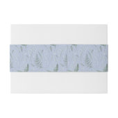 Lelie van de vallei met varens | Licht blauw Uitnodigingen Wikkel (Achterkant Voorbeeld)