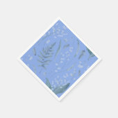 Lelie van de vallei met varens | Medium Blauwe ser Servet (Hoek)
