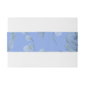 Lelie van de vallei met varens | Middelblauw Uitnodigingen Wikkel (Achterkant Voorbeeld)