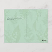 Lelie van de vallei met varens | Sage Green Custom Briefkaart (Achterkant)
