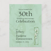 Lelie van de vallei met varens | Sage Green Custom Briefkaart (Voorkant)