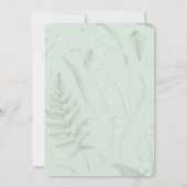 Lelie van de vallei met varens | Sage Green Custom Kaart (Achterkant)