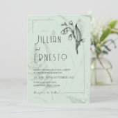 Lelie van de vallei met varens | Sage Green Custom Kaart (Staand voorkant)