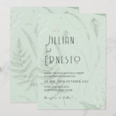 Lelie van de vallei met varens | Sage Green v2 cus Kaart (Voorkant / Achterkant)