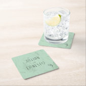 Lelie van de vallei met varens | wit douane kartonnen onderzetters (Insitu)