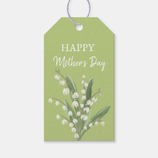 Lelie van de Vallei Moederdag Cadeaulabel (Voorkant)