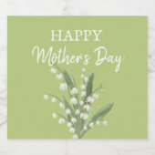 Lelie van de Vallei Moederdag Sparkling Wijnetiket (Enkel label)