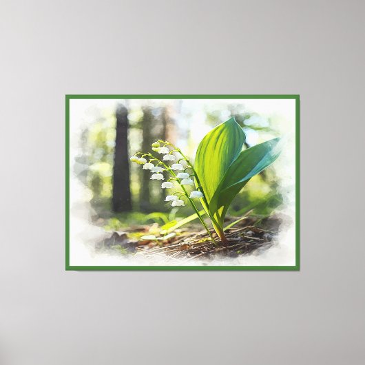 Lelie van de vallei Nationale bloem Finland | Canvas Afdruk (Voorkant)