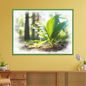 Lelie van de vallei Nationale bloem Finland | Canvas Afdruk (Insitu (Woonkamer))