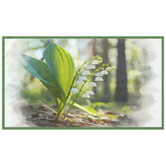 Lelie van de vallei Nationale bloem Finland groot Tafelkleed (Voorkant (Horizontaal))