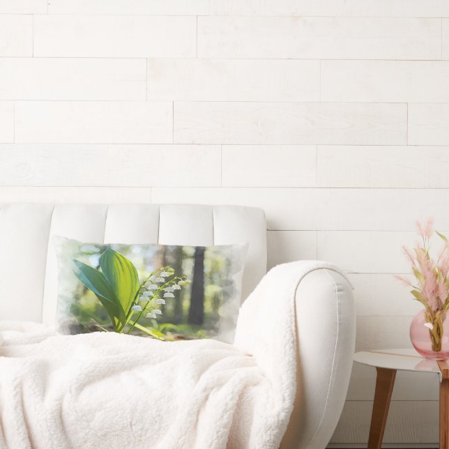 Lelie van de vallei Nationale bloem Finland | Kussen (Bank)