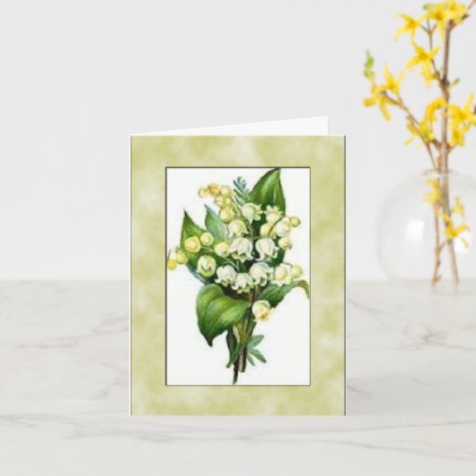 Lelie van de Vallei-Notecard Kaart (Gele Bloem)