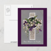 Lelie van de Vallei Paaskruis Feestdagenkaart (Voorkant / Achterkant)