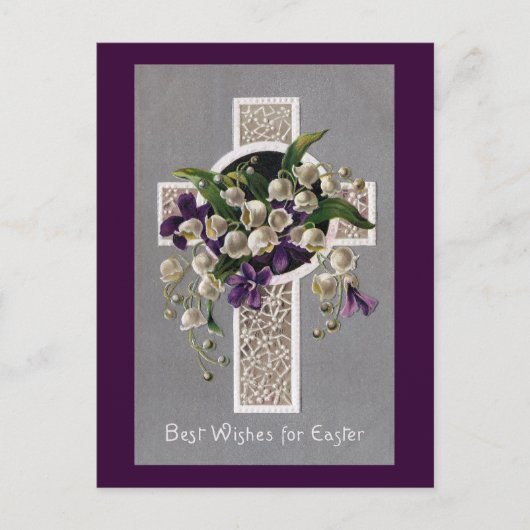 Lelie van de Vallei Paaskruis Feestdagenkaart (Voorkant)