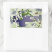 Lelie van de Vallei Paaskruis Rechthoekige Sticker (Tas)