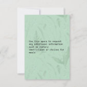 Lelie van de Vallei - Soft Green RSVP Kaartje (Achterkant)