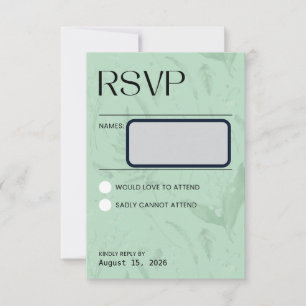 Lelie van de Vallei - Soft Green RSVP Kaartje