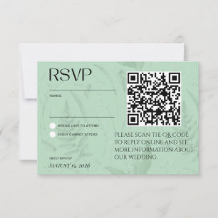 Lelie van de Vallei - Soft Green RSVP Kaartje
