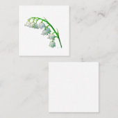 LELIE VAN DE VALLEI STICKER VIERKANTE VISITEKAARTJE (Voorkant / Achterkant)