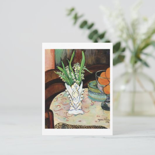 Lelie van de Vallei Suzanne Valadon Briefkaart (Staand voorkant)