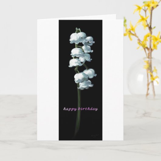 LELIE VAN DE VALLEI VERJAARDAG KAART (Gele Bloem)