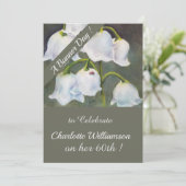 Lelie van de Vallei Waterverf Bloemen Verjaardag Kaart (Staand voorkant)