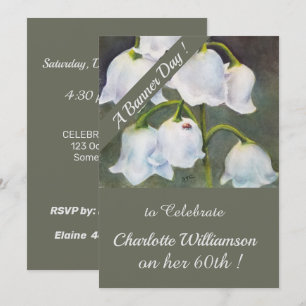 Lelie van de Vallei Waterverf Bloemen Verjaardag Kaart
