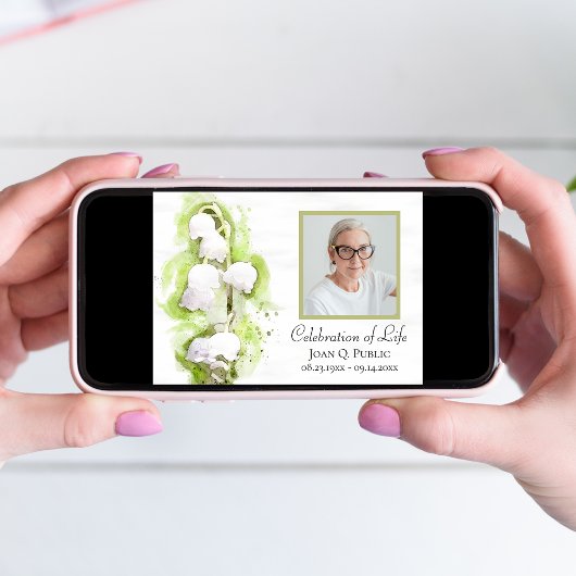 Lelie van de Vallei Waterverf Viering van het Leve Kaart