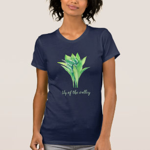 Lelie van de vallei wilde bloemen t-shirt