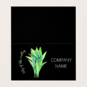 Lelie van de vallei wilde bloemen visitekaartje (Buitenkant ongevouwen)