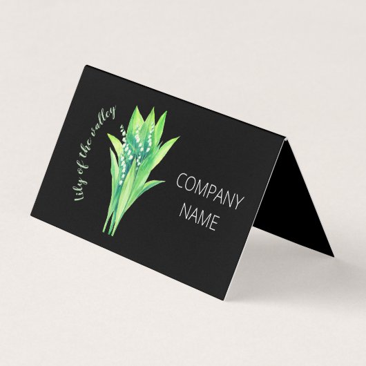 Lelie van de vallei wilde bloemen visitekaartje (Voorkant)