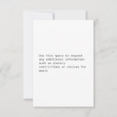 Lelie van de Vallei - Witte Collatie RSVP Kaartje (Achterkant)