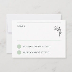 Lelie van de Vallei - Witte Collatie RSVP Kaartje