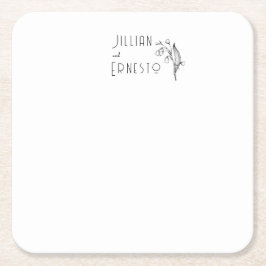 Lelie van de vallei || Witte op maat Kartonnen Onderzetters