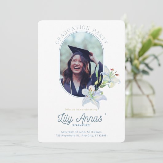 Lelie van de Valley Afstuderen Kaart (Staand voorkant)