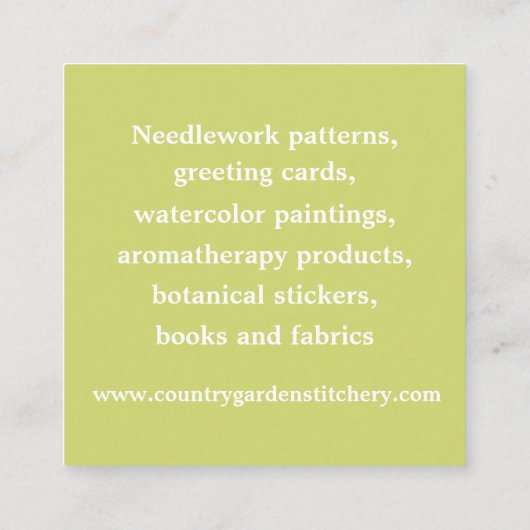 Lelie van de Valley Botanical Waterverf Flower Vierkante Visitekaartje (Achterkant)