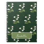 Lelie van de Valley Floral Pattern Spiral Notitieb Notitieboek (Voorkant)