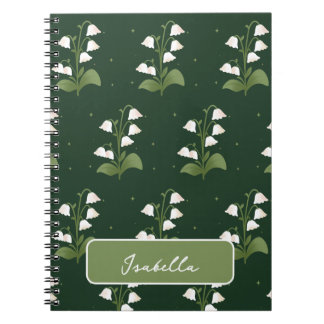 Lelie van de Valley Floral Pattern Spiral Notitieb Notitieboek