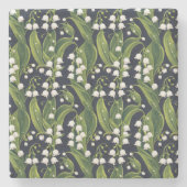 Lelie van de Valley Floral Stone Onderzetter (Voorkant)