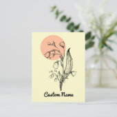 Lelie van het dal Mei geboortemaand bloem minimaal Briefkaart (Staand voorkant)